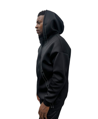 Jacheta neagra cu design oversize