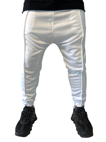 Pantaloni albi cu design elegant
