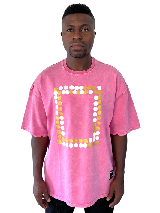 Tricou roz vopsit manual
