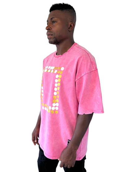 Tricou roz vopsit manual