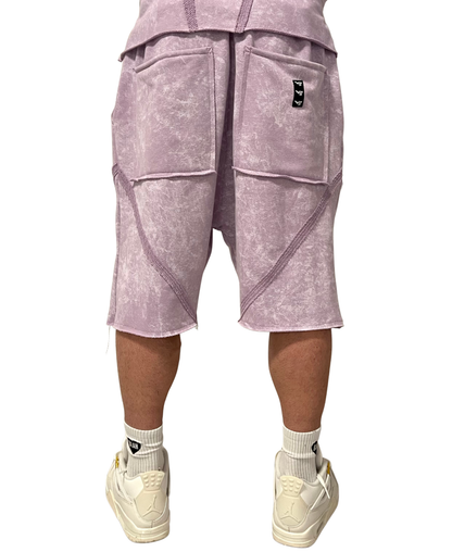 Compleu cu pantalon scurt purple-faded