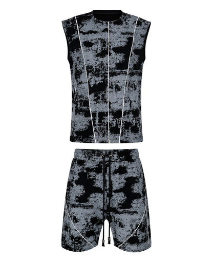 Compleu cu negru/gri-faded