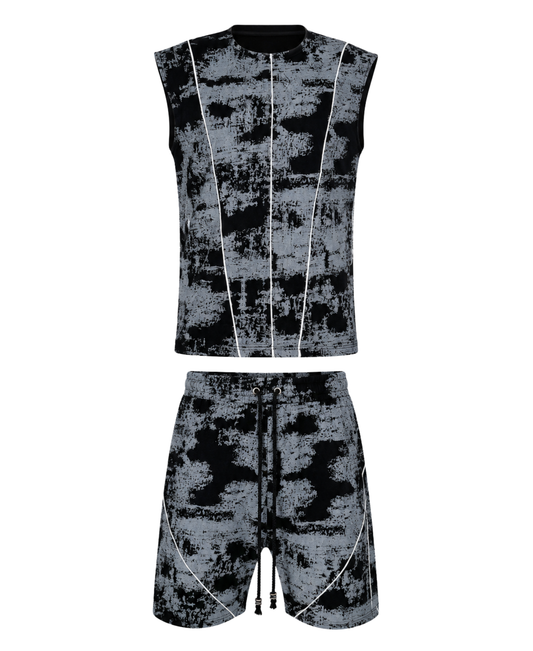 Compleu cu negru/gri-faded