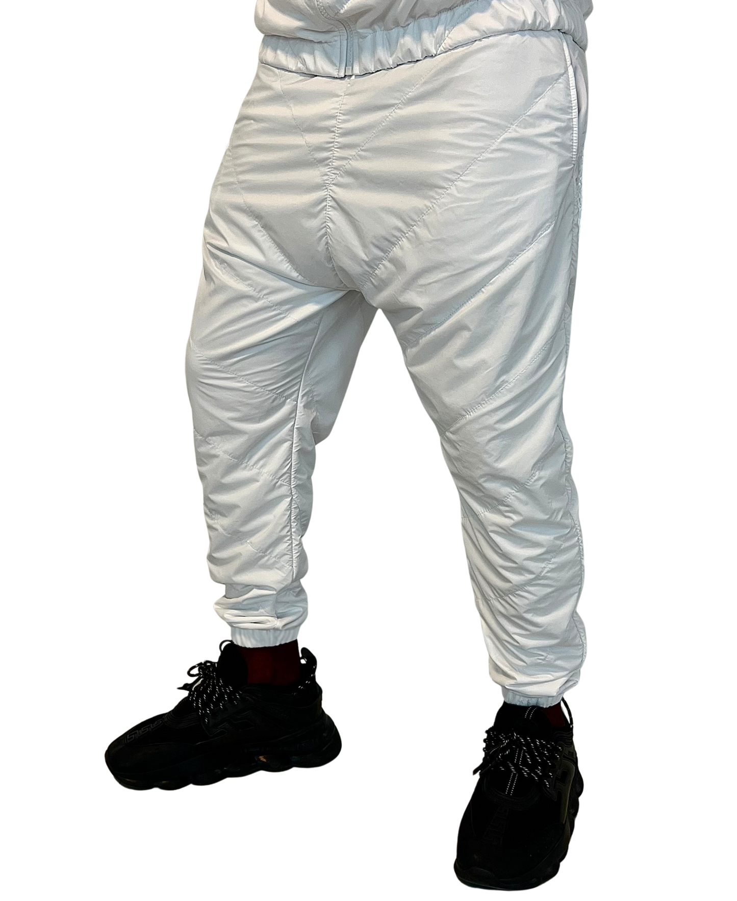 Pantaloni albi complet de fas