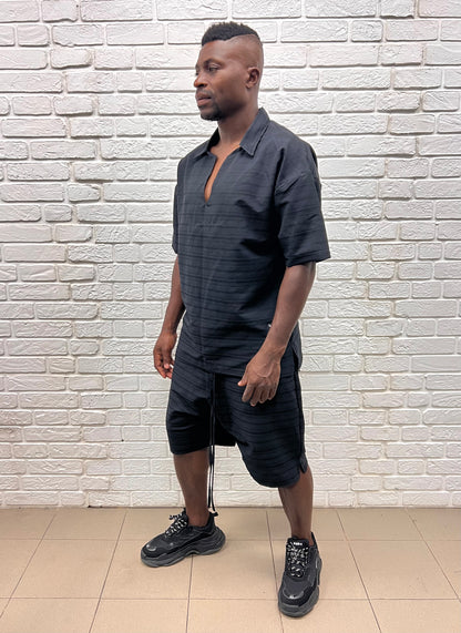 Pantaloni scurti negri casual