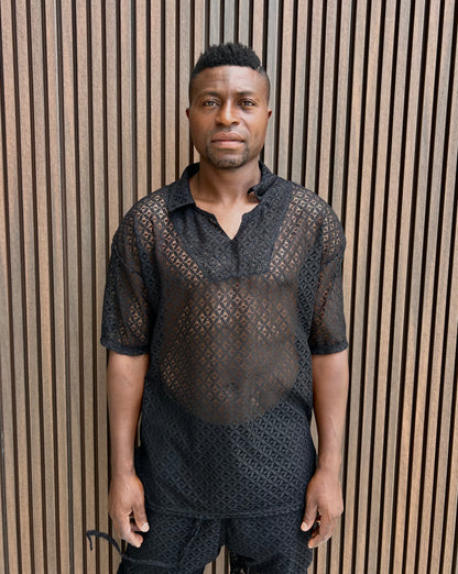 Tricou negru • lace