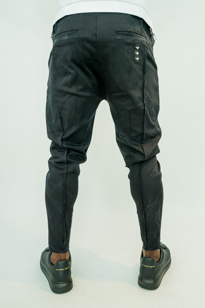 Blugi elasteci cu model fata/spate (negru in degrade)