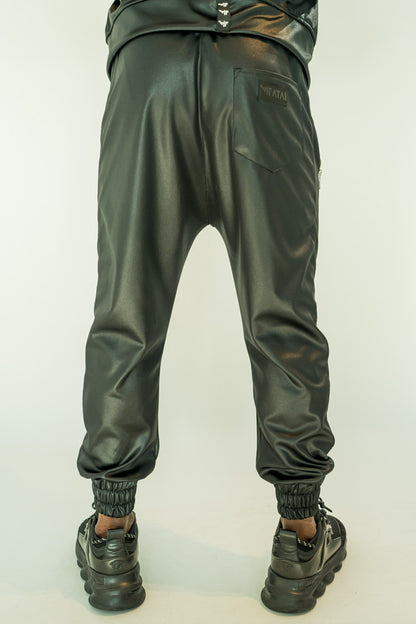 Pantaloni din material flexibil, de trening, cu buzunare cu fermoare