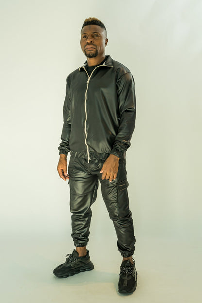 Bluza cu fermoar din material flexibil, de trening