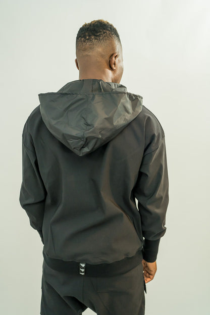 Hanorac in combinatie cu fas si maneca cu deget