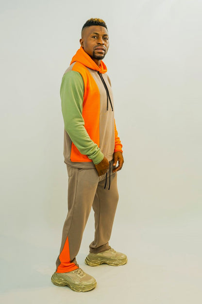 Hanorac in combinatie de trei culori