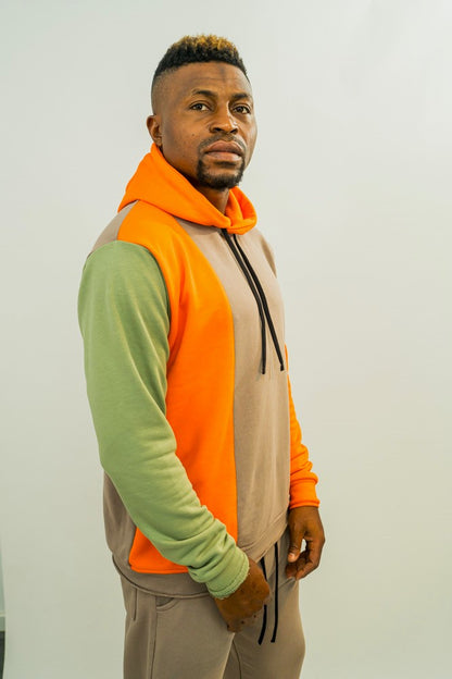 Hanorac in combinatie de trei culori