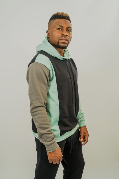 Hanorac in combinatie de trei culori