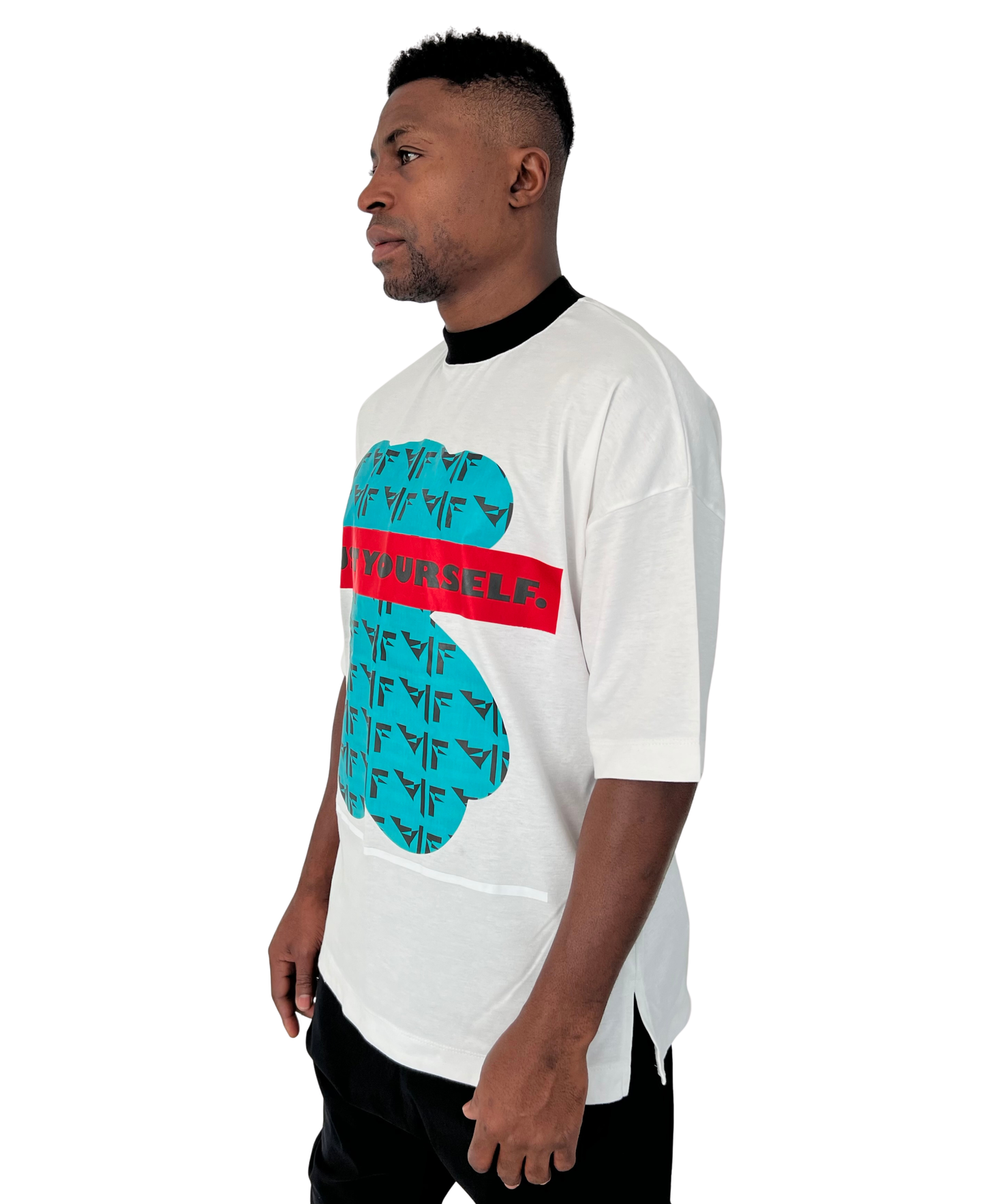 Tricou alb cu print ursulet