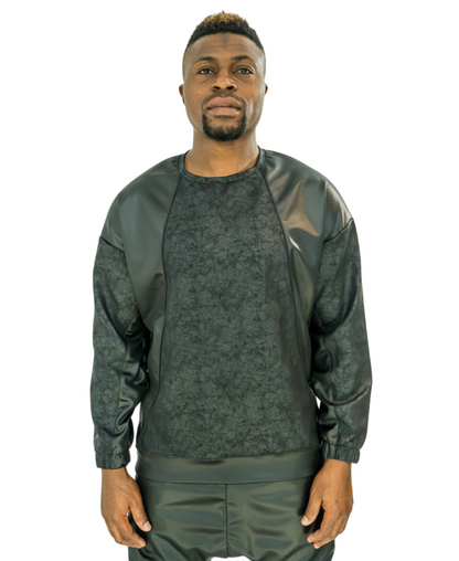 Bluza din material flexibil, de trening cu design pe fata