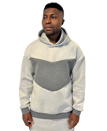 Trening in doua nuante de gri - din piele intoarsa (material dublat)