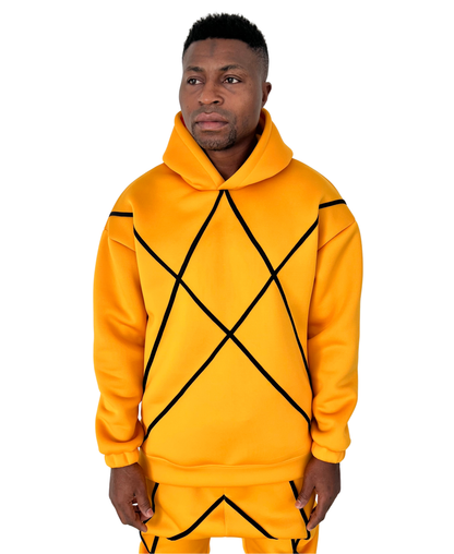 Trening galben cu dungute negre aplicate