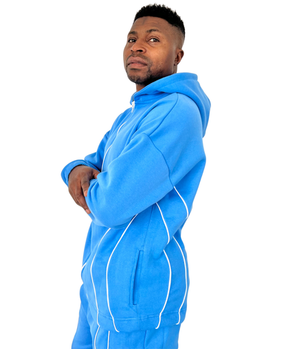 Trening bleu cu detalii albe