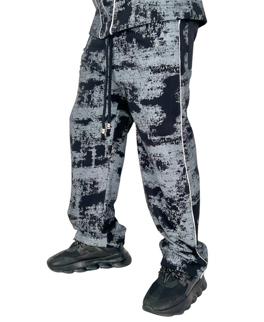 Pantaloni black-grey-washed