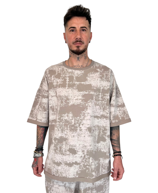 Tricou faded cappuccino