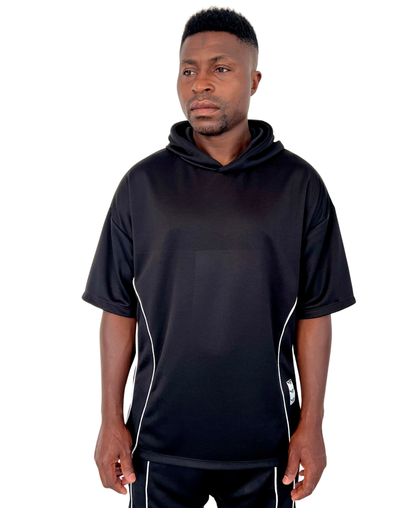 Compleu negru cu vipusca alba
