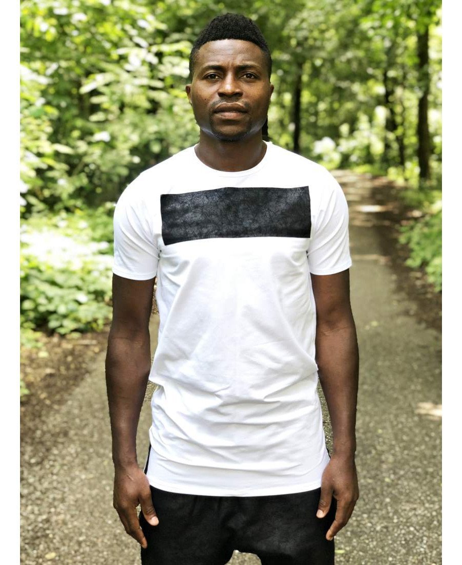 White t-shirt with black design on the front - Fatai Style