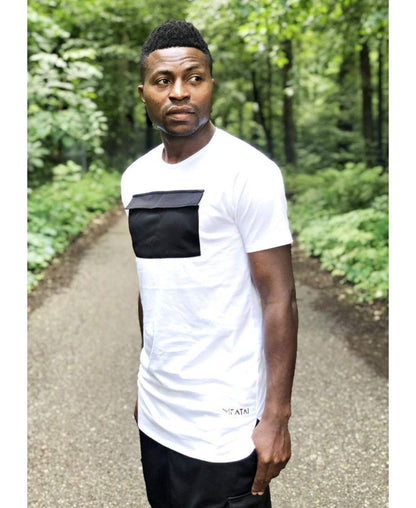 White t-shirt with black pocket - Fatai Style
