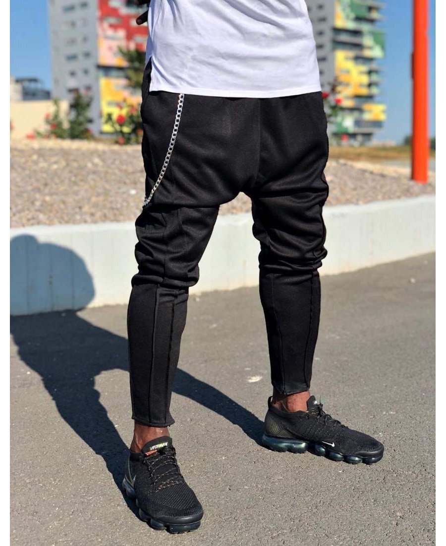Black trousers with chain - Fatai Style