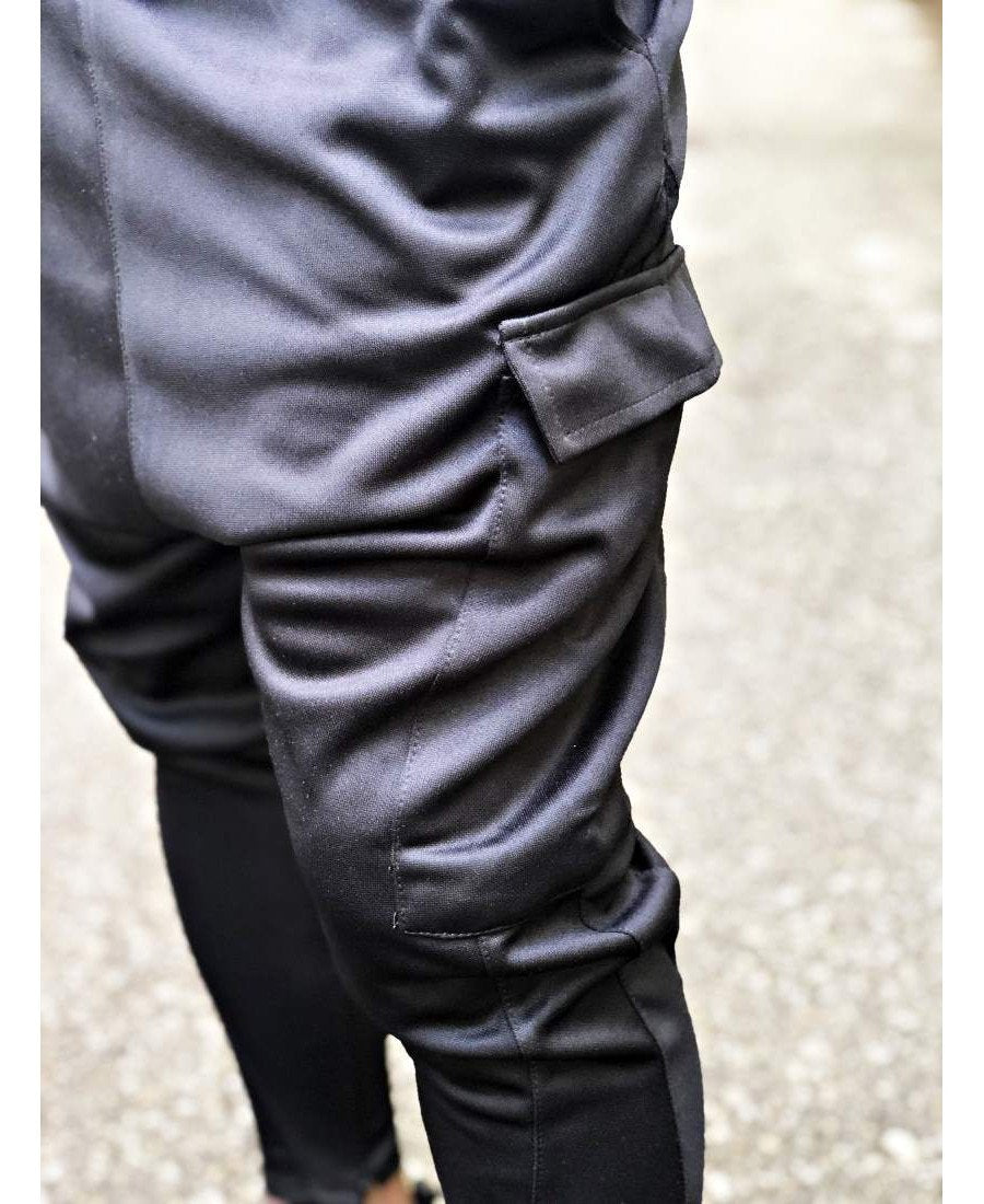 Black trousers with side pocket - Fatai Style