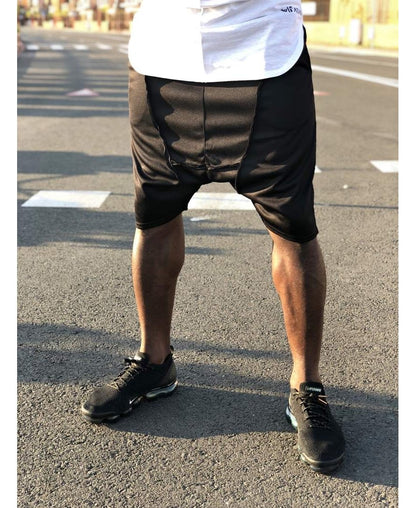 Black short trousers with design on the front - Fatai Style