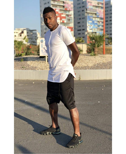 Black short trousers with design on the front - Fatai Style