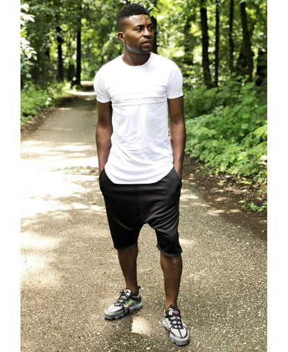 Black Short Trousers with zip design - Fatai Style