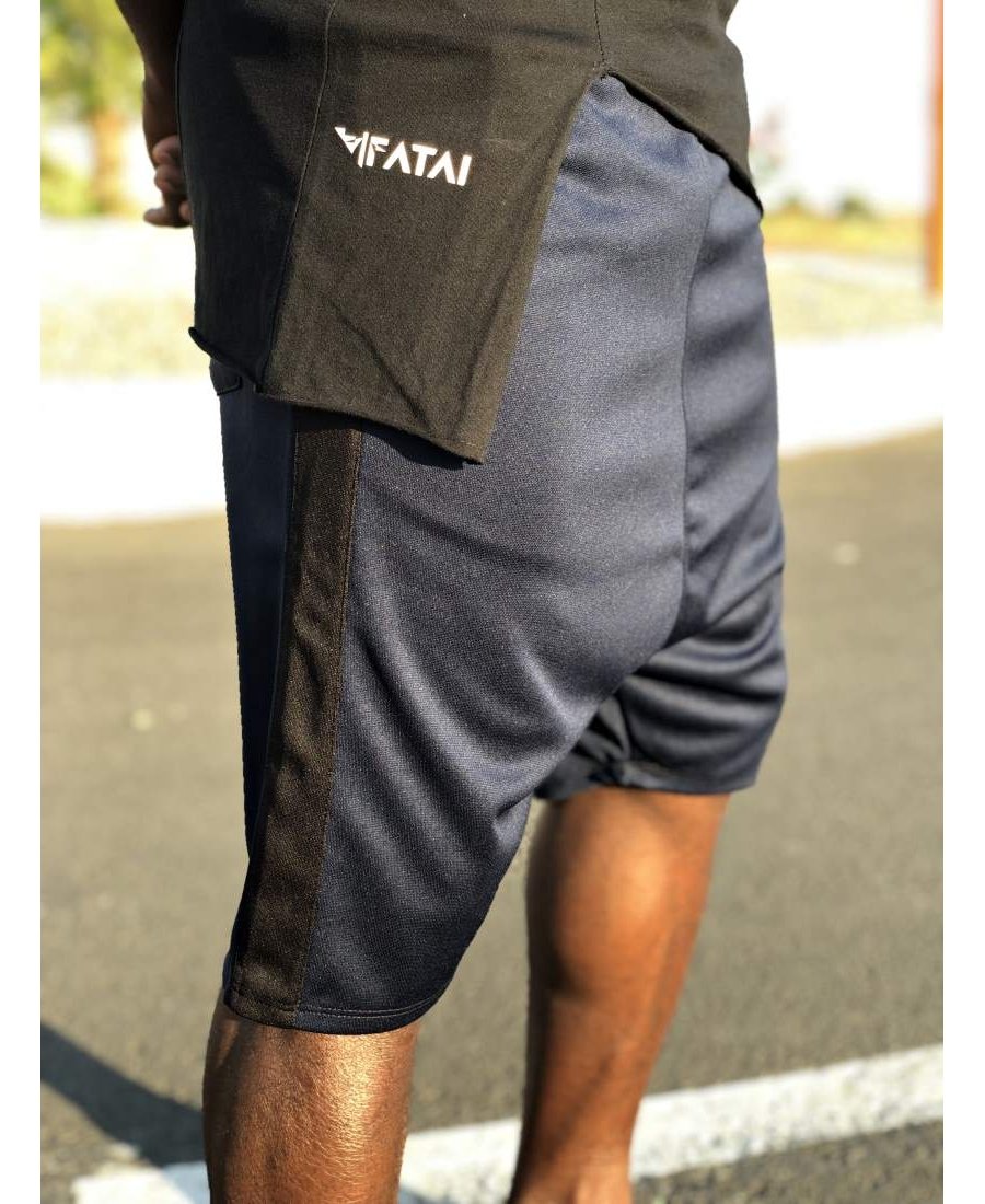 Bleumarin short trousers with black line - Fatai Style