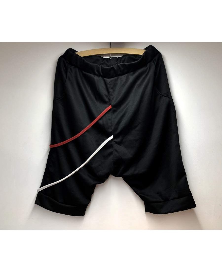 Short Trousers black with white and red design - Fatai Style