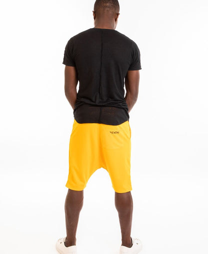 Yellow short trousers with black middle line - Fatai Style