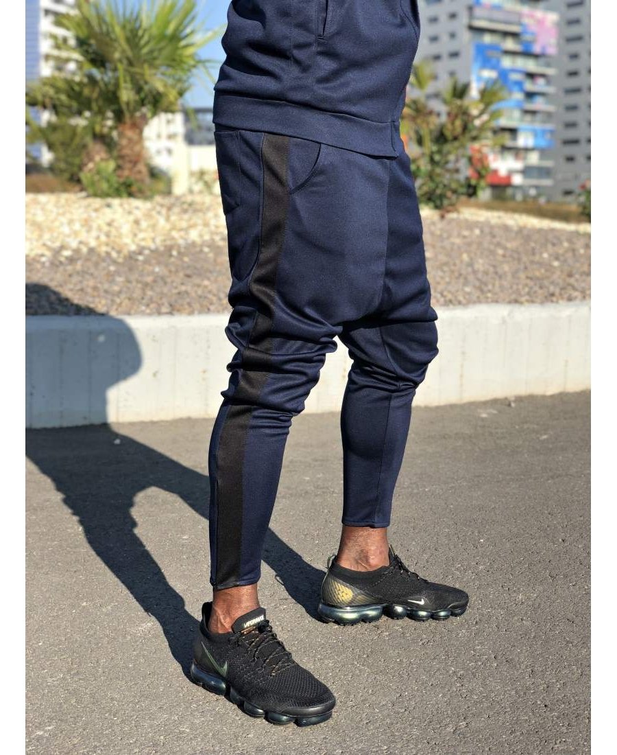Dark blue trousers with black line - Fatai Style