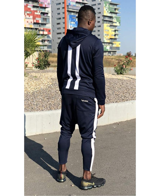 Dark blue tracksuit with white design - Fatai Style