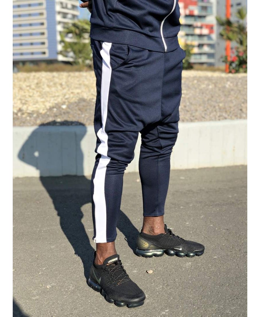 Dark blue trousers with white line - Fatai Style