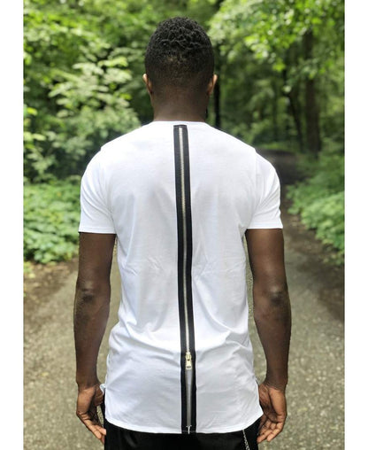 White t-shirt with black zip - Fatai Style