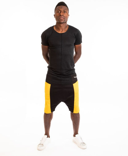 Black short trousers with yellow side - Fatai Style
