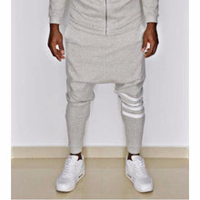 Încarcă imaginea în vizualizatorul Galerie, Grey trousers with white printed lines - Fatai Style
