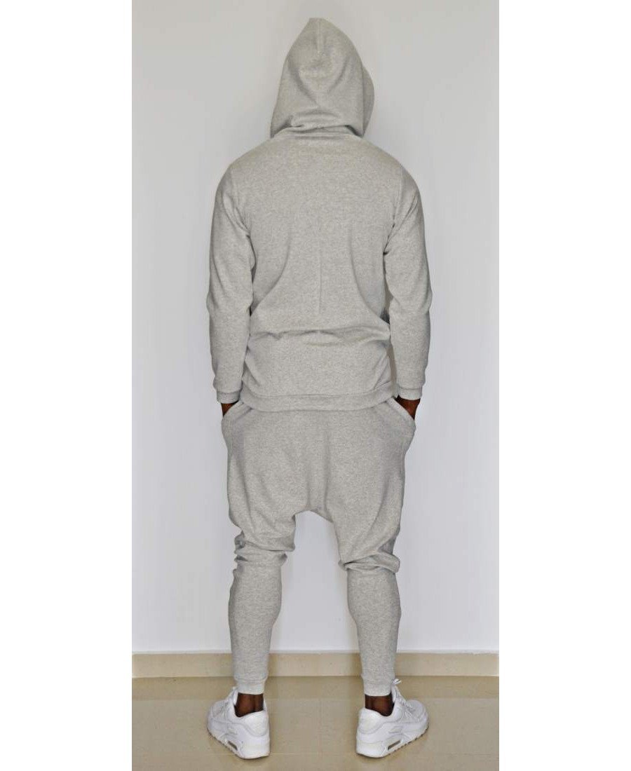 Grey tracksuit with white printed lines - Fatai Style
