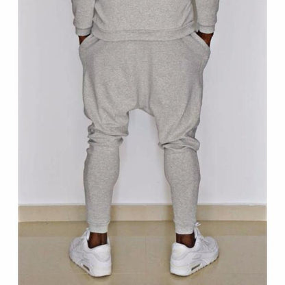 Grey trousers with white printed lines - Fatai Style