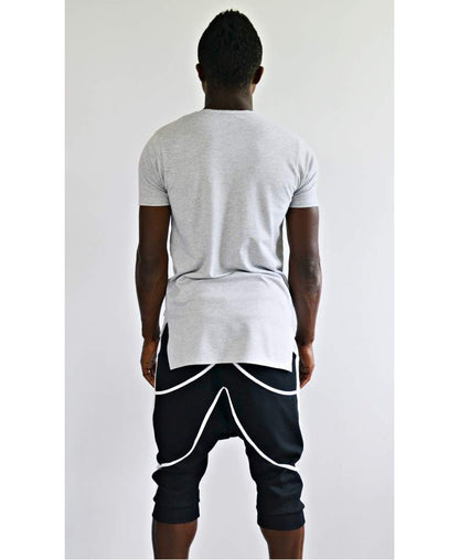 Black short trousers with white design - Fatai Style