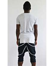 Încarcă imaginea în vizualizatorul Galerie, Black short trousers with white design - Fatai Style
