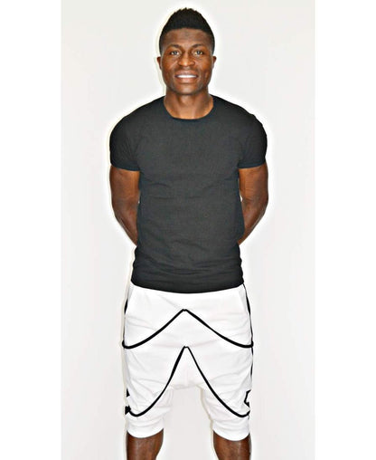 White short trousers with black desgn - Fatai Style