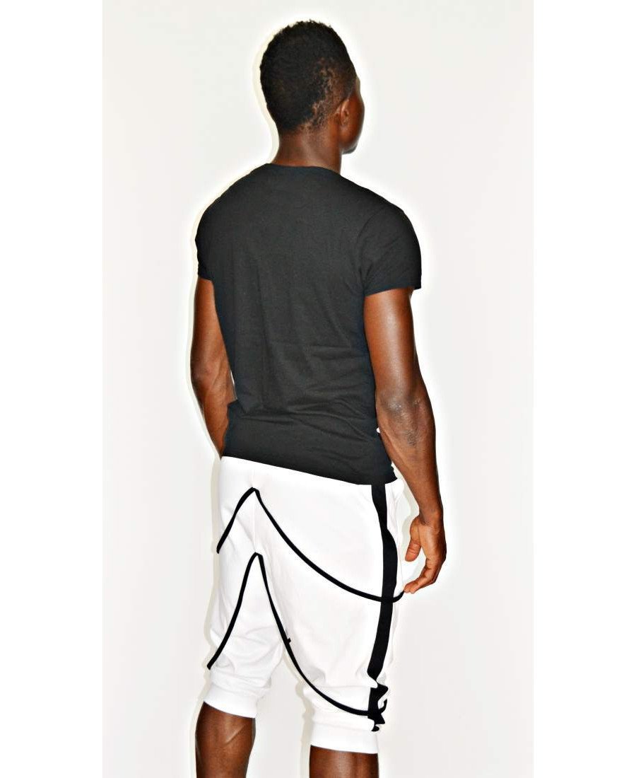 White short trousers with black desgn - Fatai Style