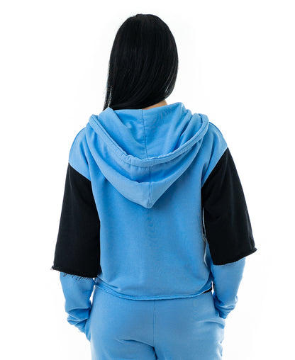 Bluza bleu si negru - tip 2in1