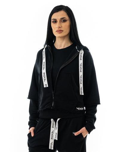 Bluza neagra tip 2in1