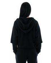 Încarcă imaginea în vizualizatorul Galerie, Bluza neagra tip 2in1
